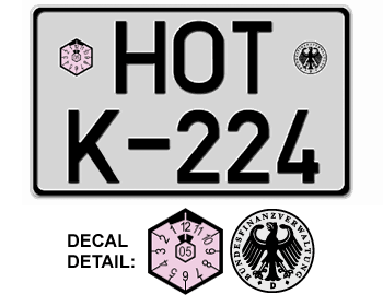 GERMAN TRUCK LICENSE  PLATE ISSUED BETWEEN JULY 1989 TO DECEMBER 1993 -