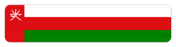 OMAN EUROPEAN SIZE FLAG LICENSE PLATE