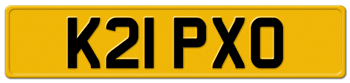 BRITAIN/UK EURO REAR LICENSE PLATE ISSUED BETWEEN 1973 AND 2001 FOR YOUR AUSTIN, BENTLEY, JAGUAR, LAND ROVER, MINI, MG OR ROLLS ROYCE -