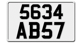 BRITAIN/UK EURO FRONT SQUARE LICENSE PLATE ISSUED BETWEEN 1973 AND AUGUST 2001 FOR YOUR TRUCK/LORRY -EMBOSSED WITH YOUR CUSTOM NUMBER