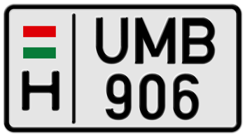 HUNGARY MOTORCYCLE LICENSE PLATE 