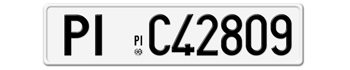 ITALY 1977-1994 LICENSE PLATE PROVINCE OF PISA - 