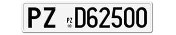 ITALY 1977-1994 LICENSE PLATE PROVINCE OF POTENZA - 