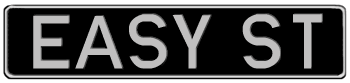STREET SIGN - Silver on Black - CUSTOMIZED WITH YOUR STREET NAME PLATE