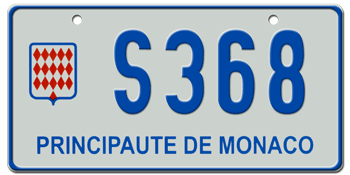 MONACO EURO LICENSE PLATE -- 