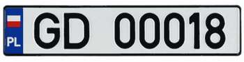 POLAND EURO LICENSE  PLATE  -- 