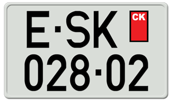 MACEDONIA SQUARE LICENSE PLATE - EMBOSSED WITH YOUR CUSTOM NUMBER