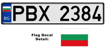 BULGARIA EUROSTYLE LICENSE PLATE -- 