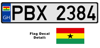 GHANA EUROSTYLE LICENSE PLATE -- 