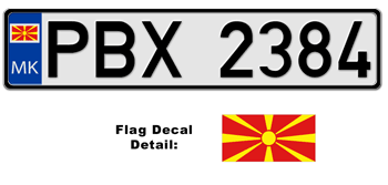 MACEDONIA EUROSTYLE LICENSE  PLATE  -- 