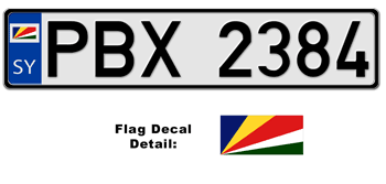 SEYCHELLES EUROSTYLE LICENSE PLATE -- 