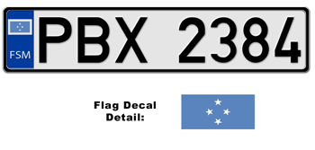 MICRONESIA EUROSTYLE LICENSE PLATE -- 