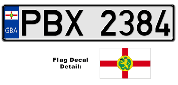 ALDERNEY EUROSTYLE LICENSE PLATE -- 