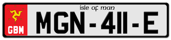ISLE OF MAN FRONT LICENSE  PLATE  -- 