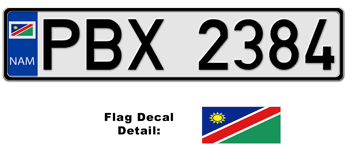 NAMIBIA EUROSTYLE LICENSE PLATE -- 