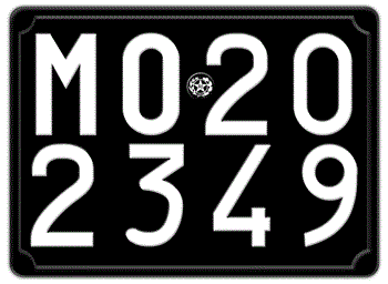 ITALY EURO SQUARE LICENSE PLATE ISSUED BETWEEN 1932 TO 1976. PERFECT FOR YOUR FERRARI, FIAT, LAMBORGHINI, BUGATTI, OR ALFA ROMEO - EMBOSSED WITH YOUR CUSTOM NUMBER
