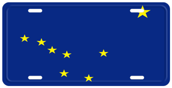ALASKA STATE FLAG LICENSE PLATE