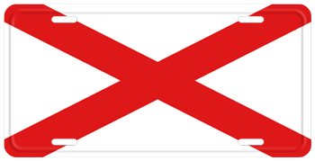 ALABAMA STATE FLAG LICENSE PLATE
