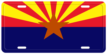 ARIZONA STATE FLAG LICENSE PLATE