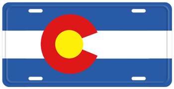 COLORADO STATE FLAG LICENSE PLATE