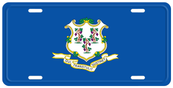 CONNECTICUT STATE FLAG LICENSE PLATE