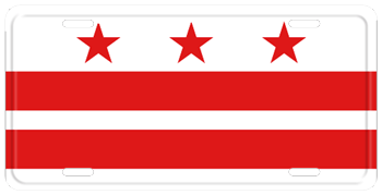 DISTRICT OF COLUMBIA FLAG LICENSE PLATE