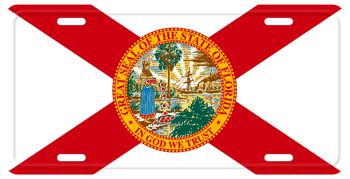 FLORIDA STATE FLAG LICENSE PLATE