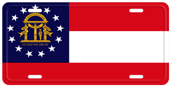 GEORGIA STATE FLAG LICENSE PLATE
