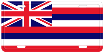 HAWAII STATE FLAG LICENSE PLATE