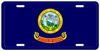 IDAHO STATE FLAG LICENSE PLATE