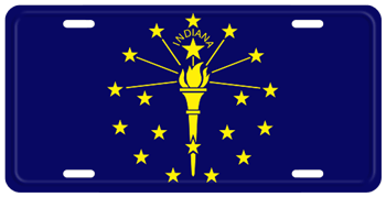 INDIANA STATE FLAG LICENSE PLATE