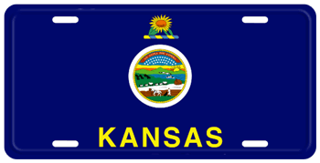 KANSAS STATE FLAG LICENSE PLATE