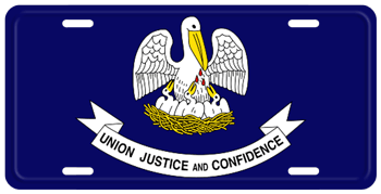 LOUISIANA STATE FLAG LICENSE PLATE