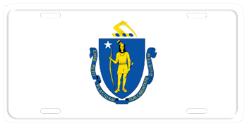 MASSACHUSETTS STATE FLAG LICENSE PLATE