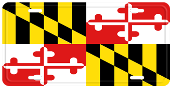 MARYLAND STATE FLAG LICENSE PLATE