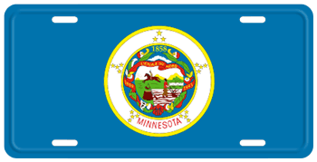 MINNESOTA STATE FLAG LICENSE PLATE