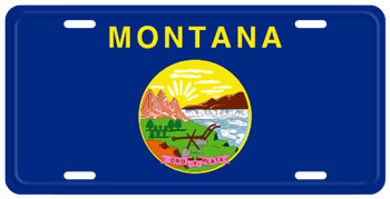 MONTANA STATE FLAG LICENSE PLATE