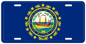 NEW HAMPSHIRE STATE FLAG LICENSE PLATE