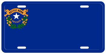 NEVADA STATE FLAG LICENSE PLATE