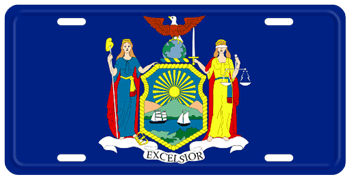 NEW YORK STATE FLAG LICENSE PLATE