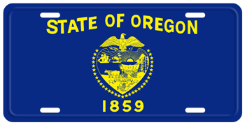 OREGON (FRONT)  STATE FLAG LICENSE PLATE