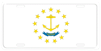 RHODE ISLAND STATE FLAG LICENSE PLATE