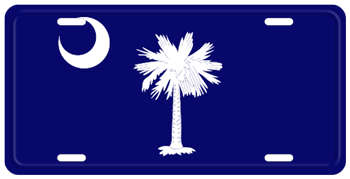 SOUTH CAROLINA STATE FLAG LICENSE PLATE