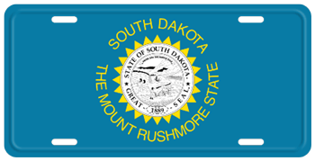 SOUTH DAKOTA STATE FLAG LICENSE PLATE