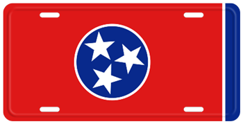TENNESSEE STATE FLAG LICENSE PLATE
