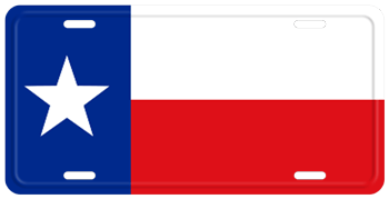TEXAS STATE FLAG LICENSE PLATE
