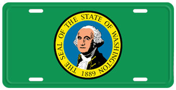 WASHINGTON STATE FLAG LICENSE PLATE