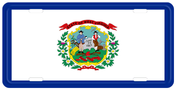 WEST VIRGINIA STATE FLAG LICENSE PLATE