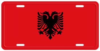 ALBANIA FLAG LICENSE PLATE