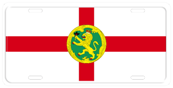 ALDERNEY FLAG LICENSE PLATE